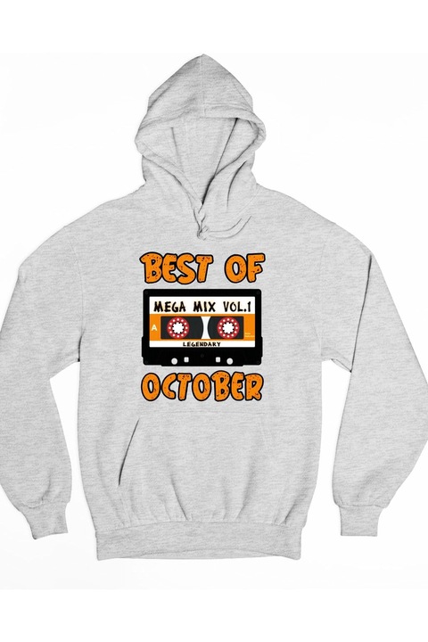 Hanorac cu glugă pentru femei Best of October, Gri