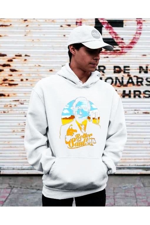 Hanorac pentru femei Better Call Saul, Alb