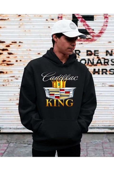 Pulover pentru bărbați Cadillac King, Negru
