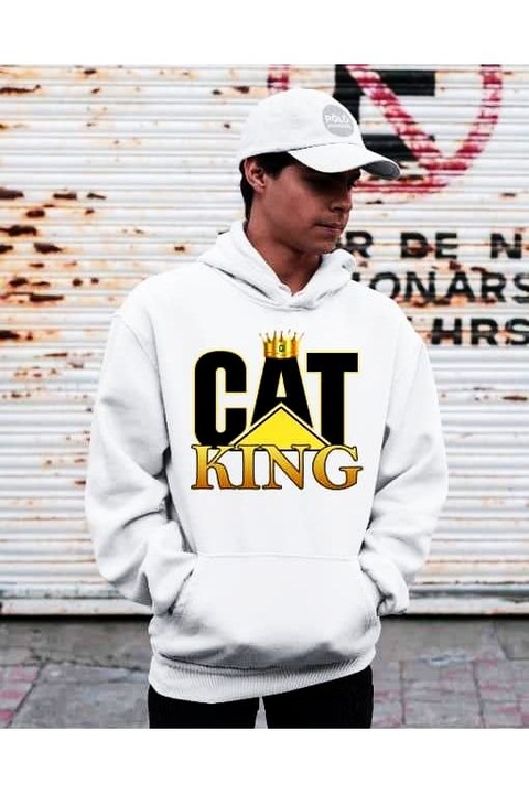 Pulover de dama Caterpillar King, Alb