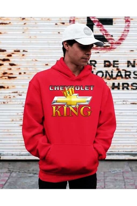 Pulover pentru bărbați Chevrolet king, Rosu