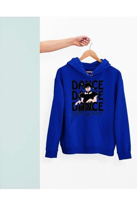 Dansează cu mâinile mele Wednesday hanorac cu glugă pentru bărbați, Albastru royal