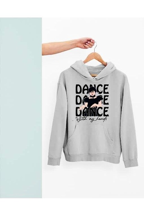 Dansează cu mâinile mele Wednesday hanorac cu glugă pentru femei, Gri