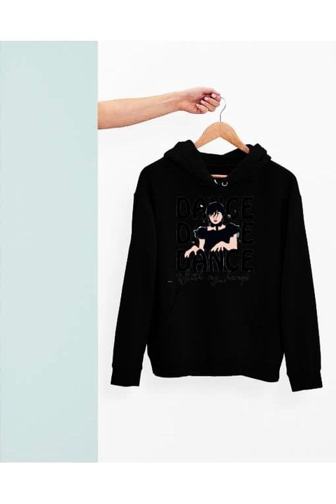 Dansează cu mâinile mele Wednesday hanorac cu glugă pentru bărbați, Negru