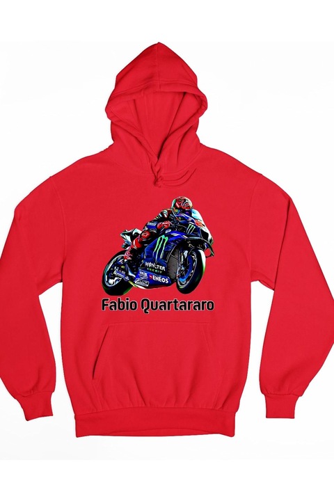 Pulover dama curse moto Fabio Quartararo, Rosu