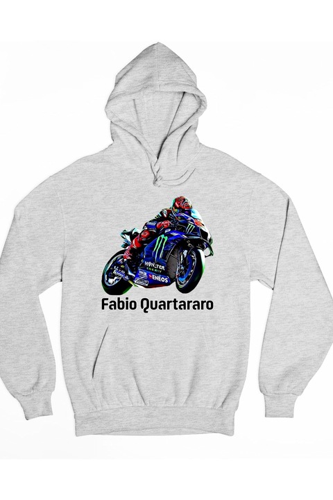 Pulover dama curse moto Fabio Quartararo, Gri