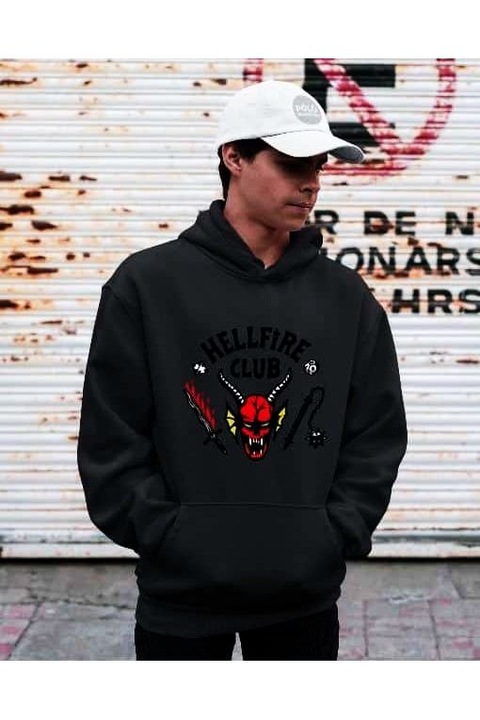 Hanorac pentru bărbați HellFire Club, Negru