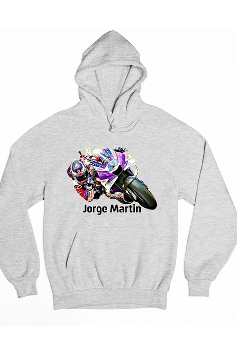 Pulover pentru bărbați de curse de motociclete Jorge Martin, Gri