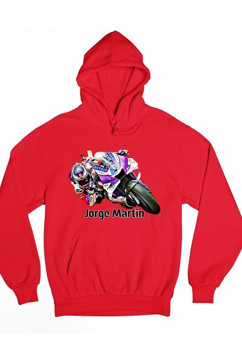 Pulover pentru bărbați de curse de motociclete Jorge Martin, Rosu