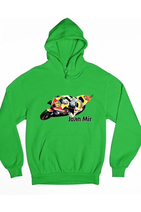 Pulover pentru bărbați de curse de motociclete Joan Mir, Verde