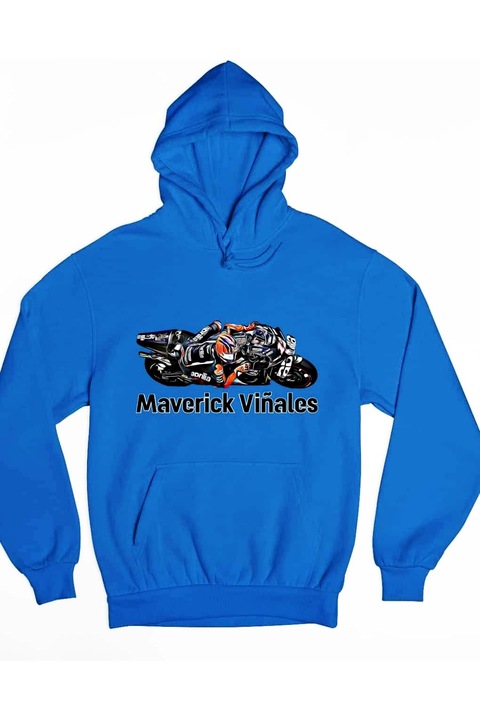 Pulover de damă Maverick Viñales de curse de motociclete, Albastru royal