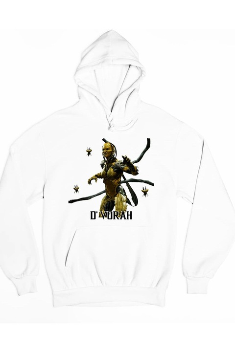 Hanorac de damă Mortal Kombat D_vorah, Alb