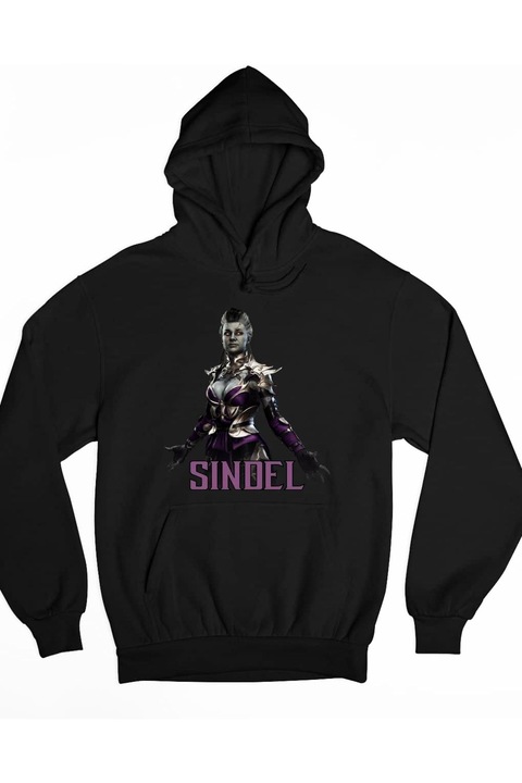 Hanorac dama Mortal Kombat Sindel, Negru