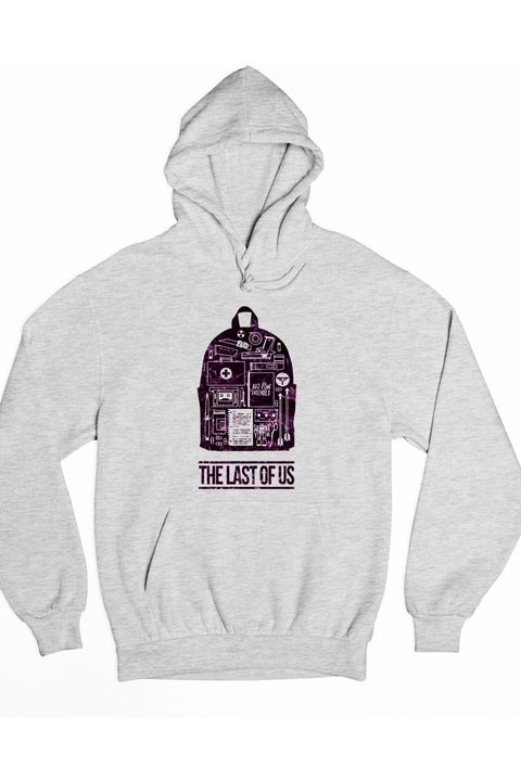 Ultimul dintre noi rucsac hanorac roz cu glugă pentru femei, Gri