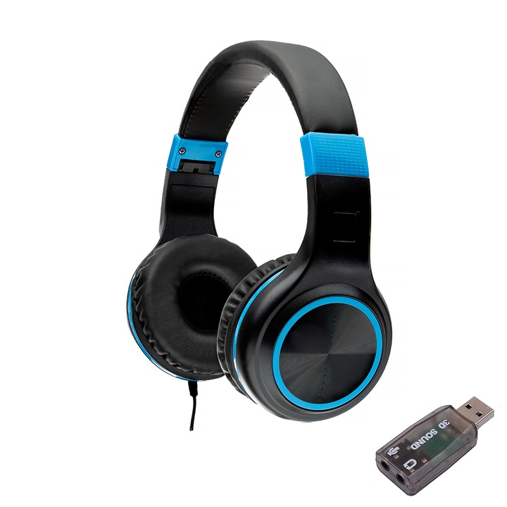 Слушалки Spacer SPHS-PEARL-BL, USB