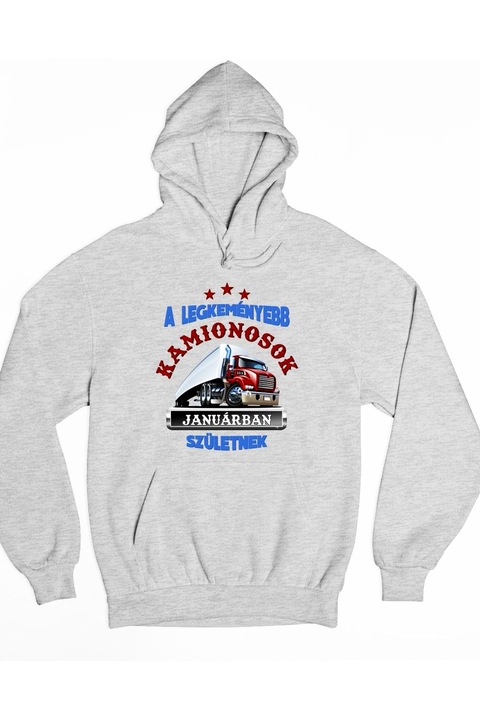 A legkeményebb kamionosok júliusban születnek kapucnis női pulóver, Zöld