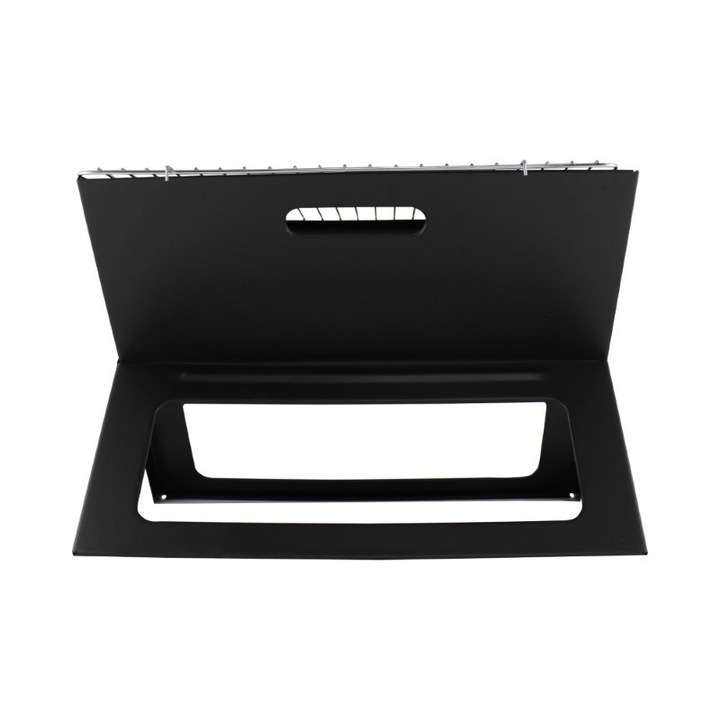 Gril portabil si pliabil, otel, negru, 31X45X28 cm, AZHOME