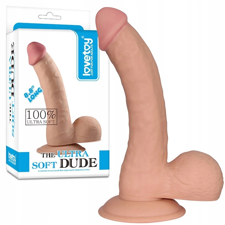Dildo cu ventuza The Ultra Soft Dude 20 cm