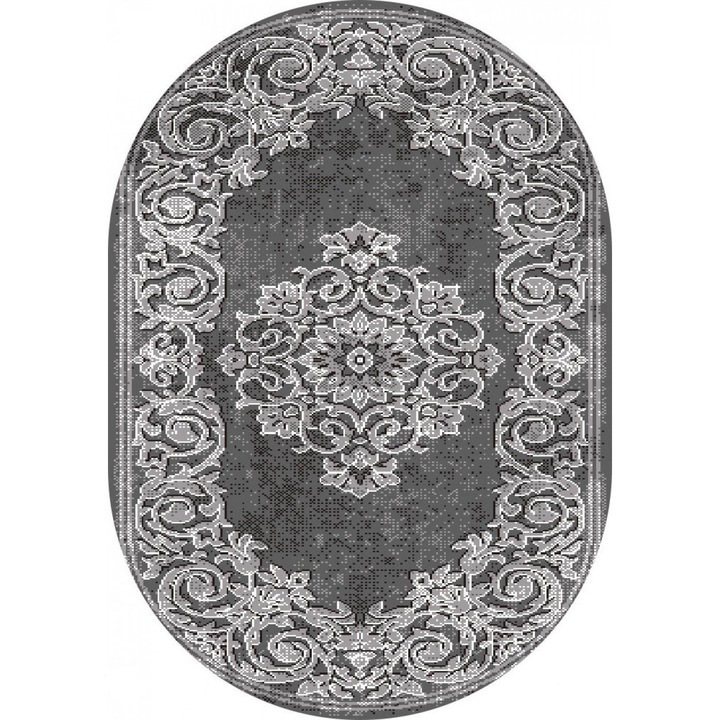 Modern szőnyeg, Mira 24016, szürke, ovális, 160x230 cm, 1520 gr/m2
