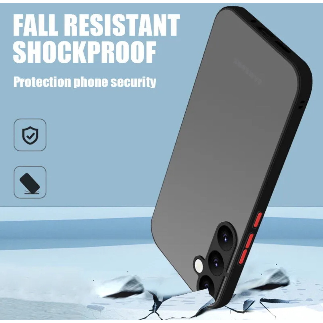 Husa Premium cu protectie la camere si finisaj mat, compatibila cu Samsung Galaxy S24 Plus / Negru