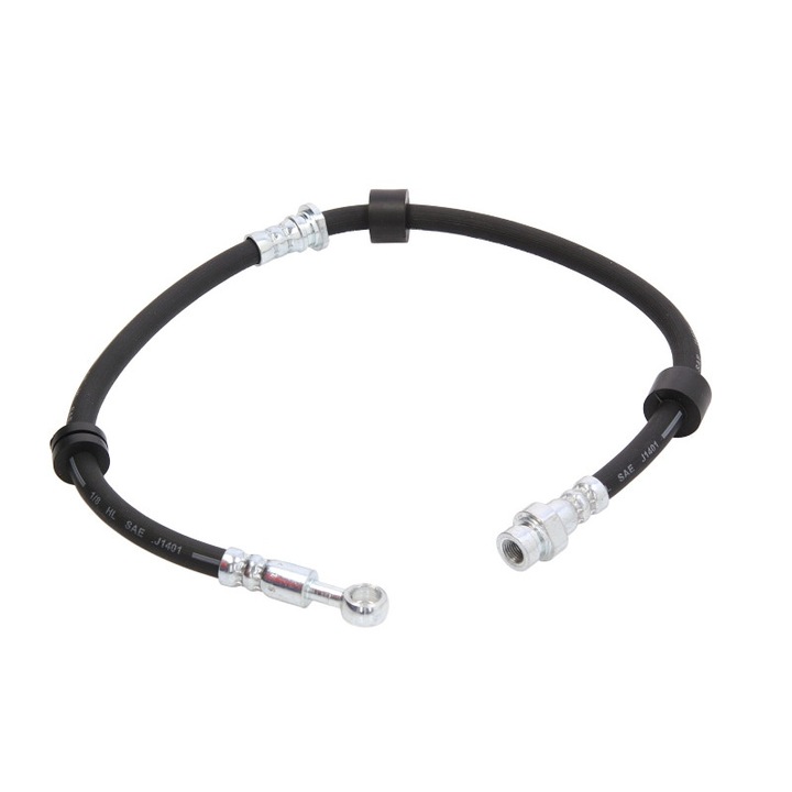 Rugalmas féktömlő/fékvezeték bal első, hossz 642mm, átmérő 10mm, M10x1/M10x1 Citroen C-crosser, C-crosser Enterprise, Mitsubishi Lancer VIII, Outlander II