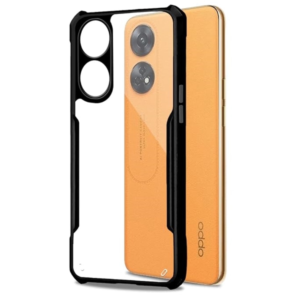 Husa Compatibil cu Telefon de Protectie Hybrid Armor GEO, Compatibila cu Oppo Reno 8T, Negru/ Transparent