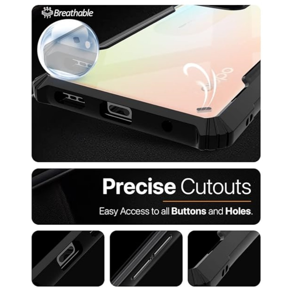 Husa Compatibil cu Telefon de Protectie Hybrid Armor GEO, Compatibila cu Oppo Reno 8T, Negru/ Transparent