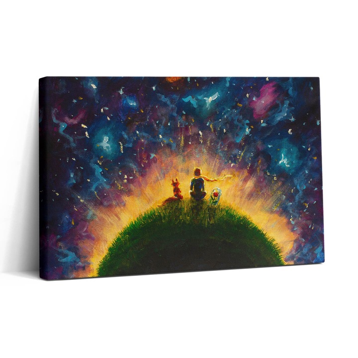 Tablou Canvas, Wallfluent, Ilustratie abstracta Micul Print, Multicolor, 30x20 cm, 010030010150000074959