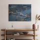 Tablou Canvas, Wallfluent, Tower Bridge Londra noaptea, Albastru, 80x60 cm, 010030010370000075474