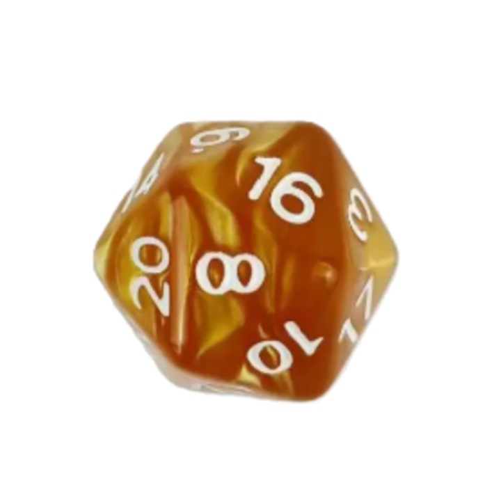 RPG Húszoldalú kocka, többszínű, akril