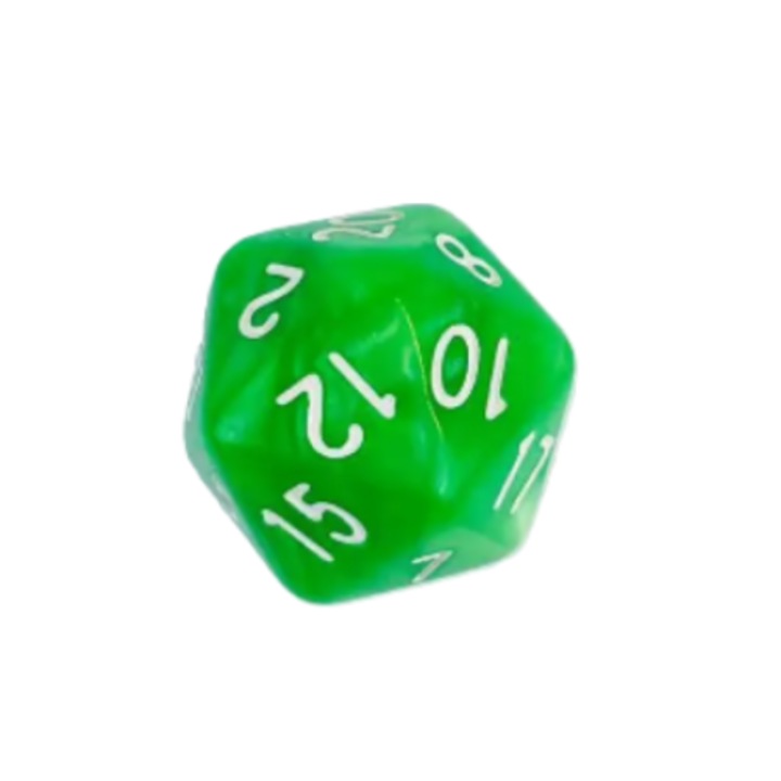 RPG kocka Húszoldalú, többszínű, akril