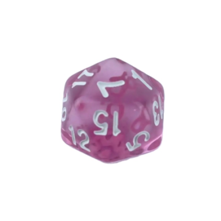 RPG kockakészlet, poliéder, rózsaszín, többszínű, akril felnőtteknek/gyerekeknek/családosoknak