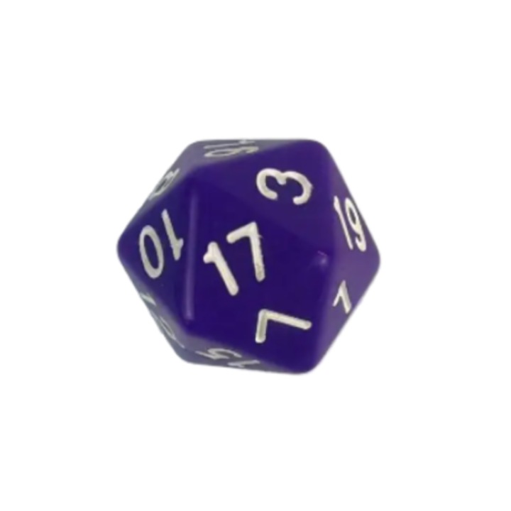 RPG kocka Dwudziestoscienny, többszínű, akril, kék