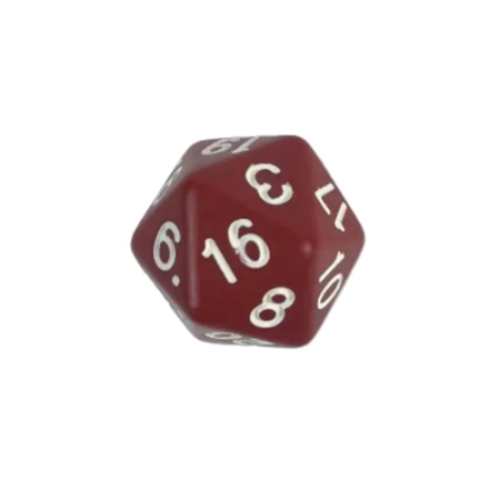 Poliéder RPG dobókocka, 20 oldal, többszínű akril, felnőtteknek/gyerekeknek/családoknak