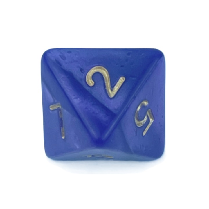 Nyolcszögű akril standard lila többszínű felnőtt/gyerek/családi RPG kocka