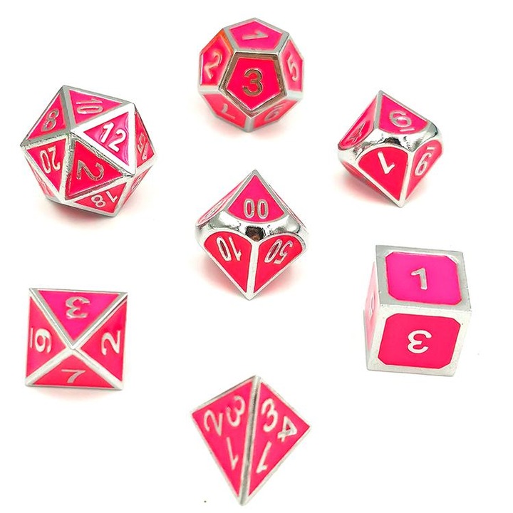Set de 7 Zaruri RPG, multicolor, pentru Adulti|Copii|Familie