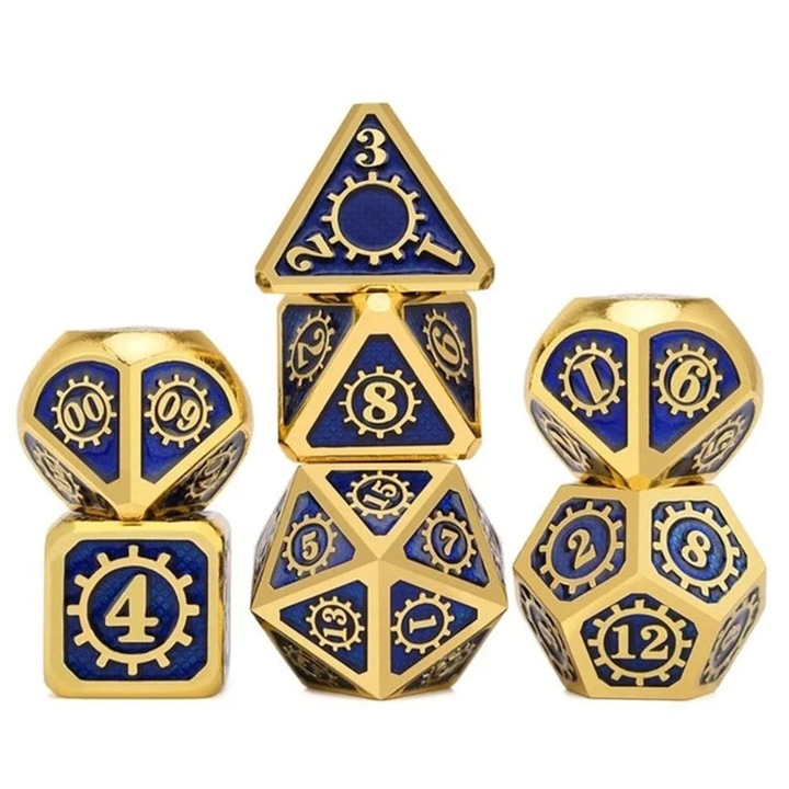 Set Zaruri Steampunk, Metal, Multicolor, 7 piese