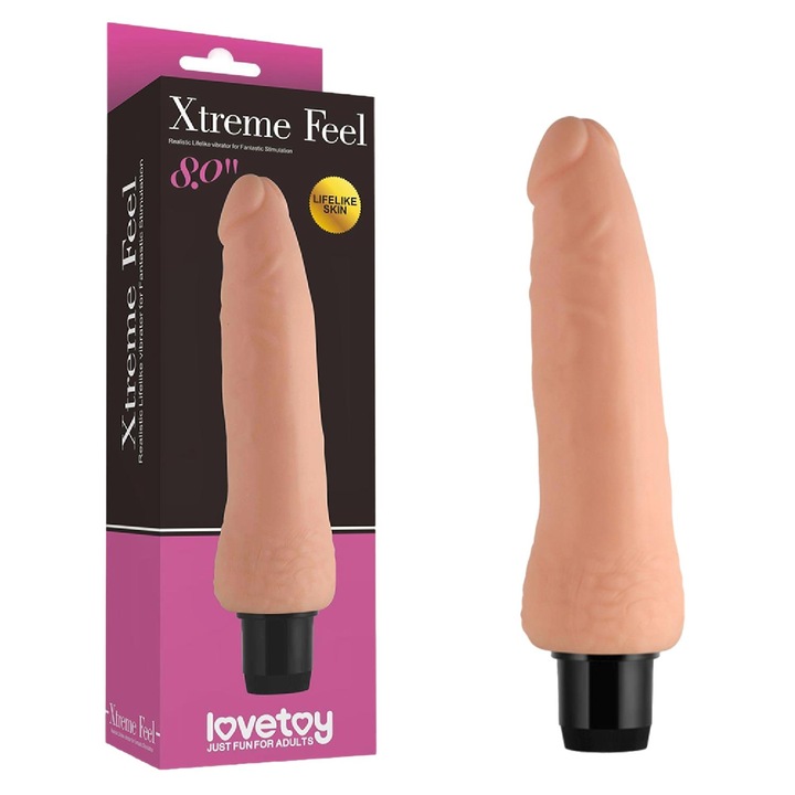 Vibrator realistic, Lovetoy rezistent la apa, 20x4cm,