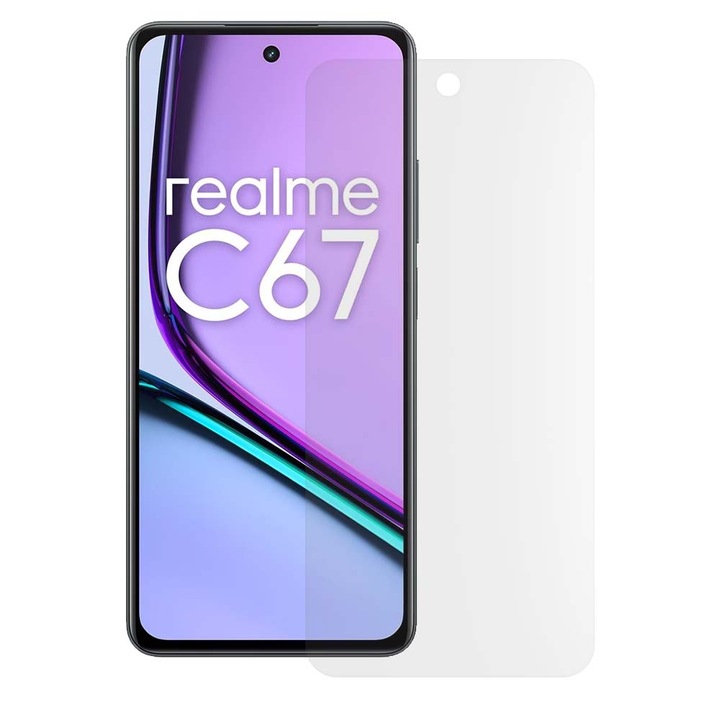SILKASE matt fólia Realme C67-hez, képernyővédő, szilikon