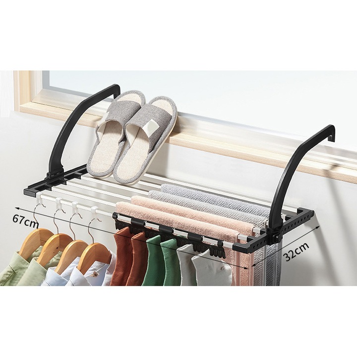 Ruhaszárító állvány, QttvbTna, Inox