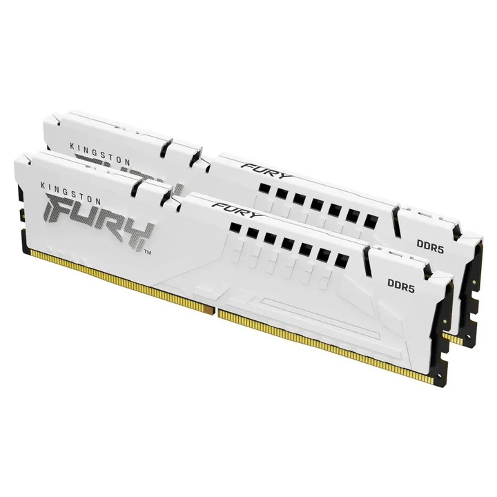 Memorie Kingston FURY Beast White 64GB DDR5 6000MHz CL30 Dual Channel Kit