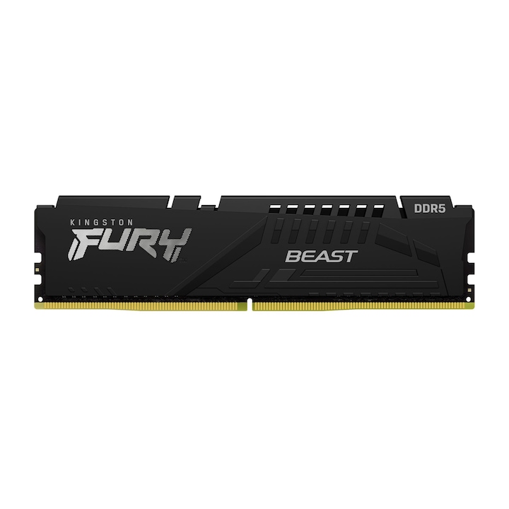Оперативна памет Kingston FURY Beast - DDR5 - module - 16 GB - DIMM 288-pin - 6400 MHz / PC5-51200 - CL32 - 1.4 V - unbuffered - on-die ECC - black KF564C32BBE-16