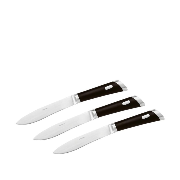 Комплект Ножове За Стек Sambonet, стомана - Smooth Blade T-Bone S/Stee, 3 броя
