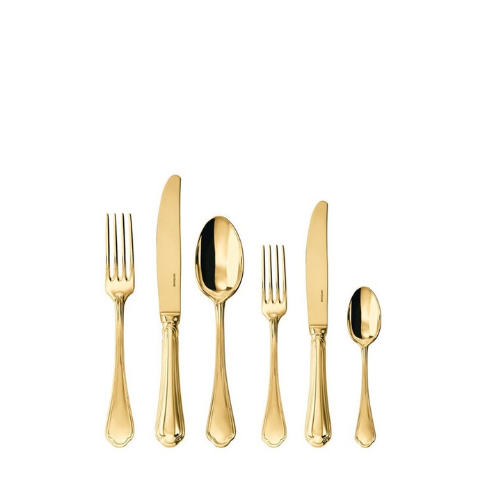 Комплект Прибори За Хранене Sambonet, Fillet Toiras Pvd, Gold/Злато, 36 Части
