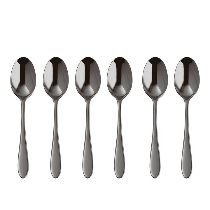 Комплект Десертни Лъжички Sambonet, Moka Velvet Pvd 2, Black, 6 Части