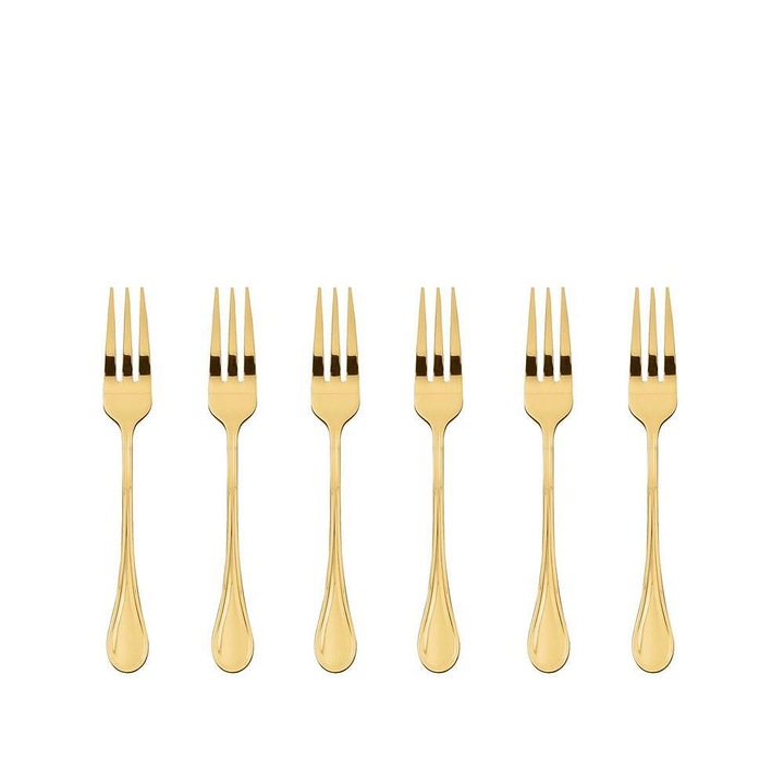Комплект Десертни Вилички Sambonet, Royal, Pvd Gold, 6 Броя
