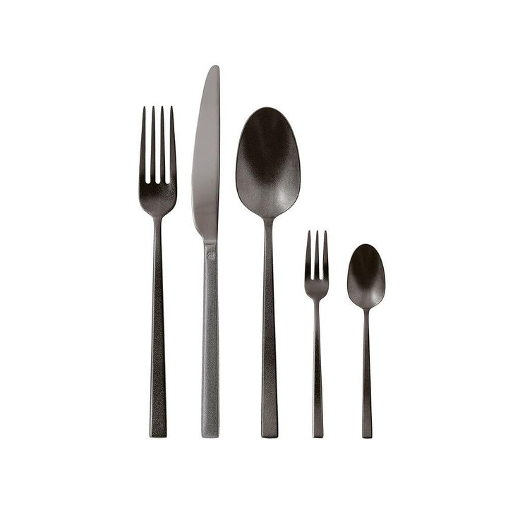 Комплект Прибори За Хранене Sambonet, Rock Diamond Pvd 2, Black, 60 Части