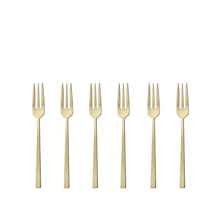 Комплект Десертни Вилички Sambonet, Rock Pvd, Champagne Anti, 6 Части