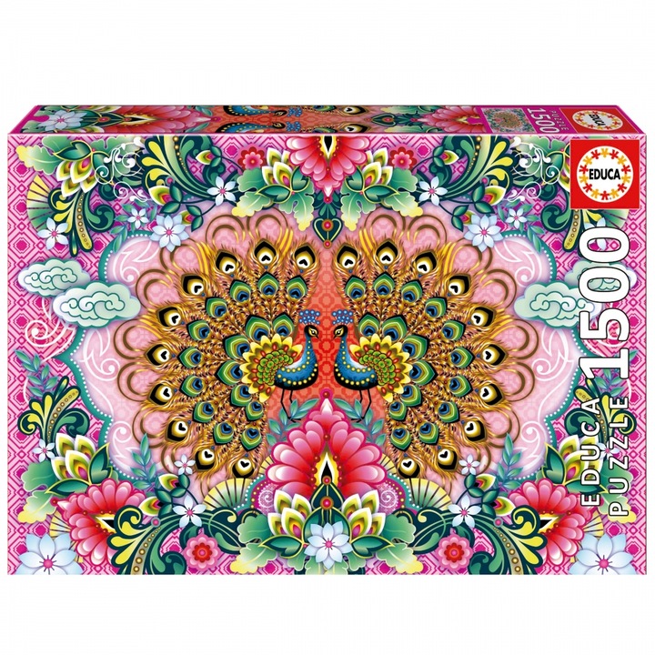 Puzle Educa din 1500 de piese - Pauni Bengal