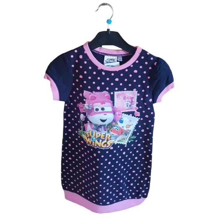 Детски рокли Super Wings, Disney, HQ1356, Памук, Тъмно син, 6 години, 116 см